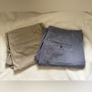 Bonobos Tan and Blue Chinos Versatile Cotton Comfort